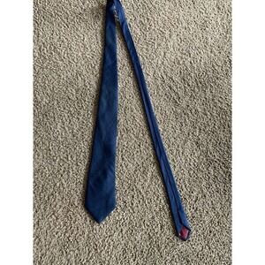 Isaac Zelcer Mens Formal Neck‎ Tie Blue 100% Silk